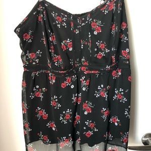 Torrid black and red bodice tank